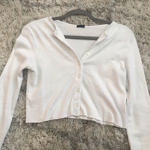 Brandy cropped button down